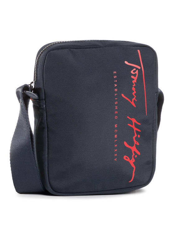 Saszetka Tommy Hilfiger, Granatowa, Th Signature Mini Reporter AM0AM06393