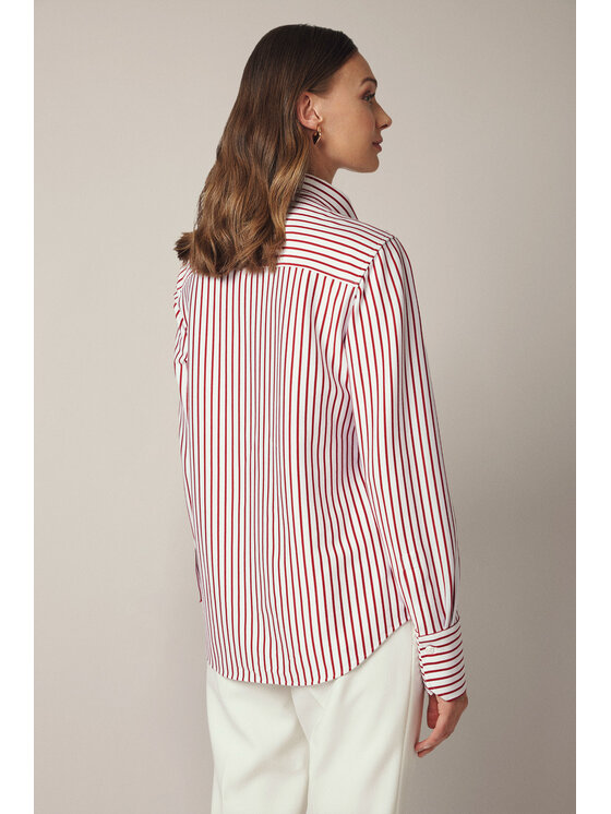Lancerto Lancerto Koszula Pauline KO073225000005 Czerwony Oversize