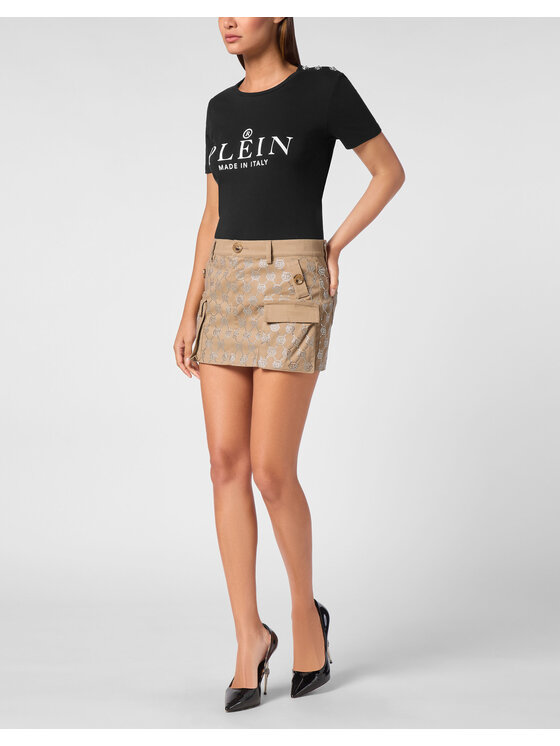 PHILIPP PLEIN PHILIPP PLEIN Spódnica 11559 Beżowy Slim Fit