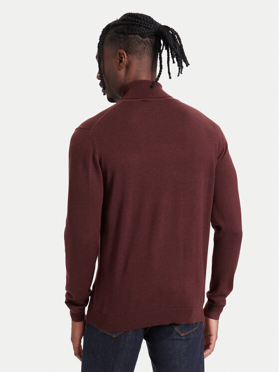 KARL LAGERFELD KARL LAGERFELD Golf 655058 564399 Bordowy Regular Fit