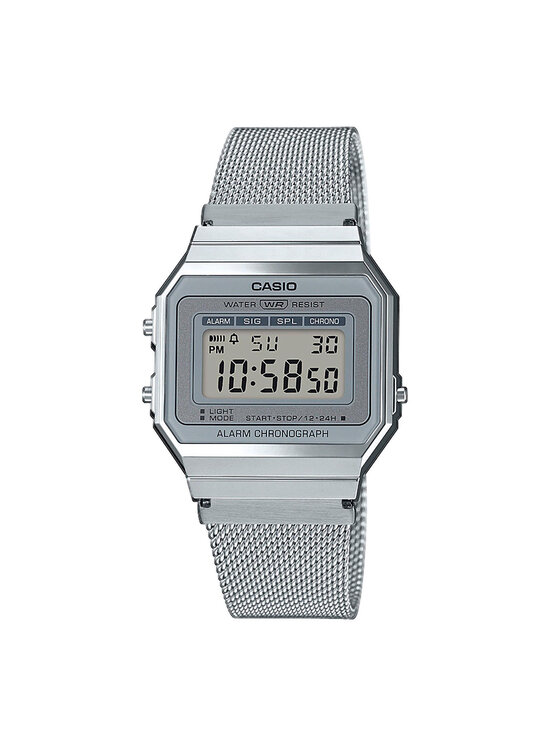 Casio Casio Hodinky Vintage A700WEM-7AEF Strieborná