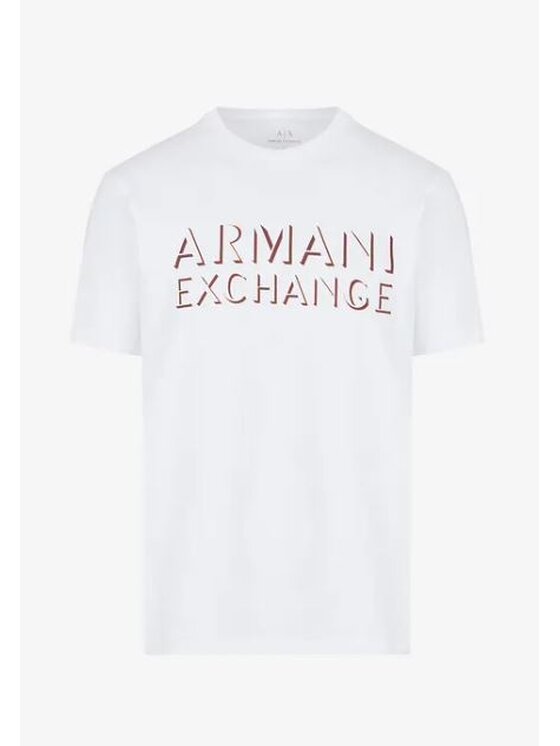 Armani Exchange Armani Exchange T-Shirt 6LZTCF ZJ5LZ 1100 Biały Regular Fit