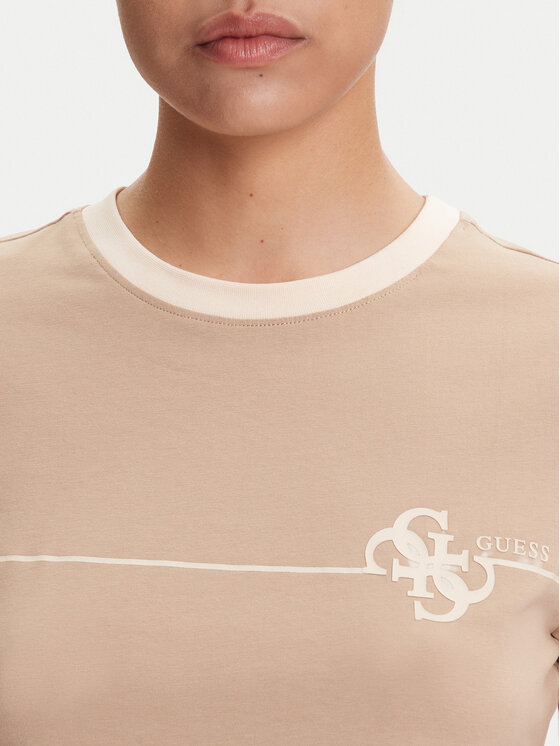 Guess Guess T-särk V5YI01 J1314 Beež Regular Fit