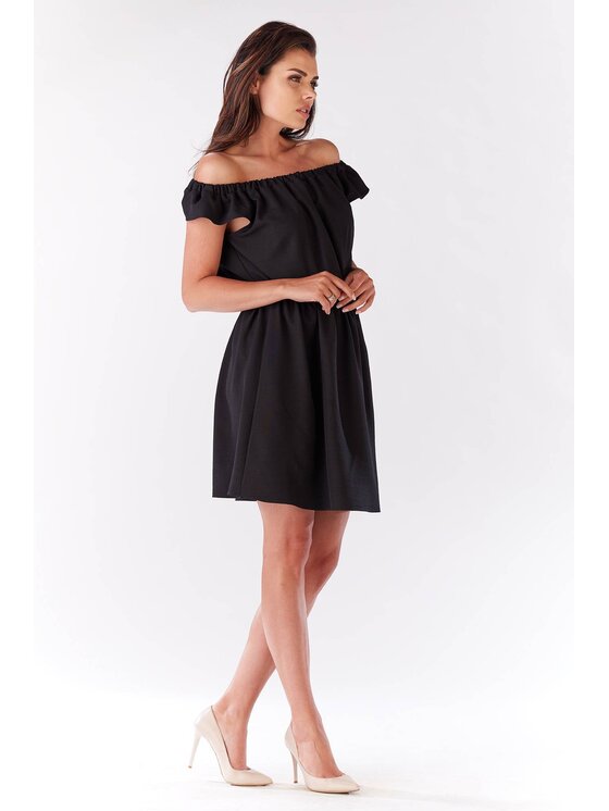 Infinite You Infinite You Sukienka letnia M136 Czarny Basic Fit