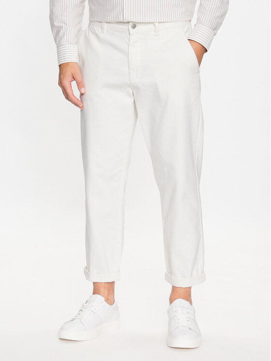 Casual Friday Casual Friday Auduma bikses 20504628 Écru Regular Fit
