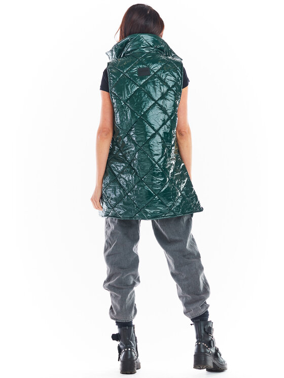 Awama Awama Bezrękawnik A383 Zielony Basic Fit