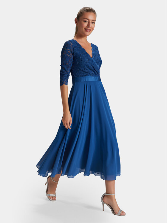 Swing Swing Rochie cocktail 5AE01600 Albastru Regular Fit