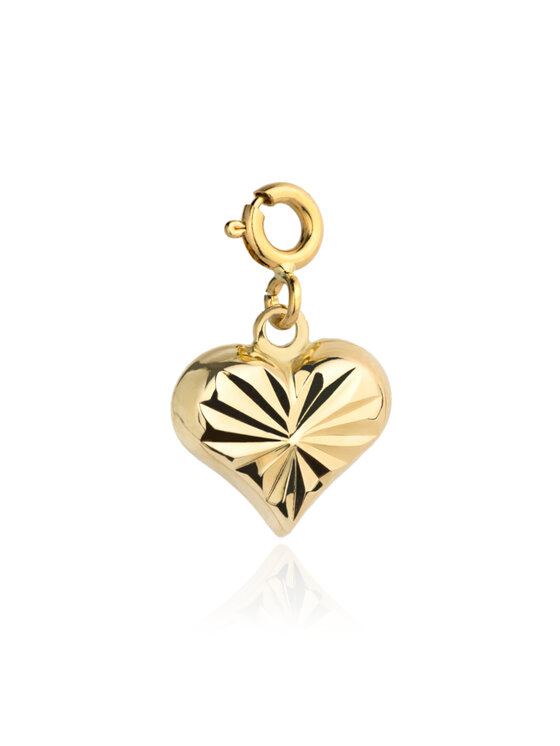 Fugart Fugart Naszyjnik Zawieszka złota charms diamentowane serce FUG6-Z00612-585 Złoty