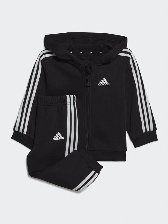adidas adidas Sporta komplekts Essentials Full-Zip Hooded Jogger Set HR5866 Melns Regular Fit