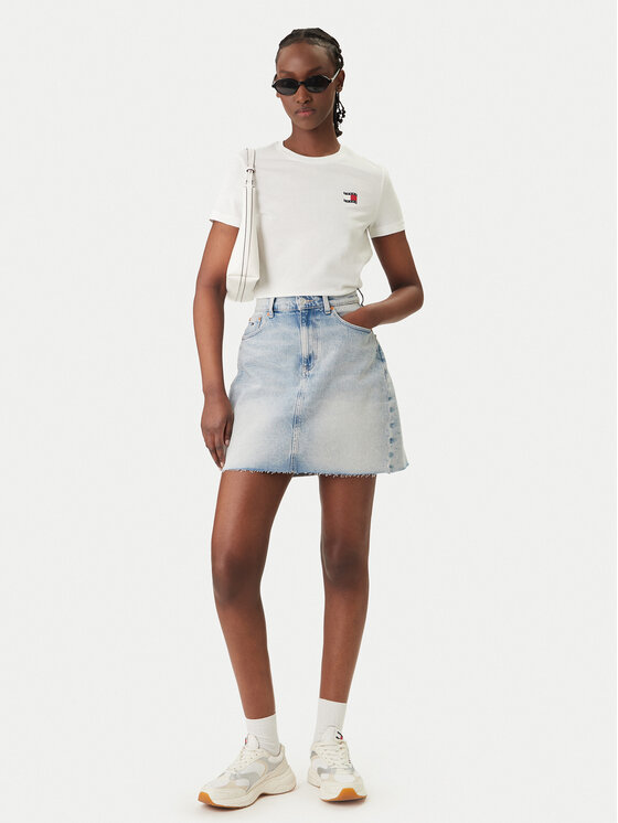 Tommy Jeans Tommy Jeans Тишърт Wavy Flag DW0DW22274 Бял Regular Fit