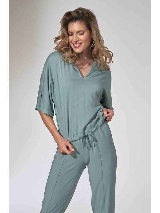 FIGL FIGL Bluzka M744 Pomarańczowy Regular Fit