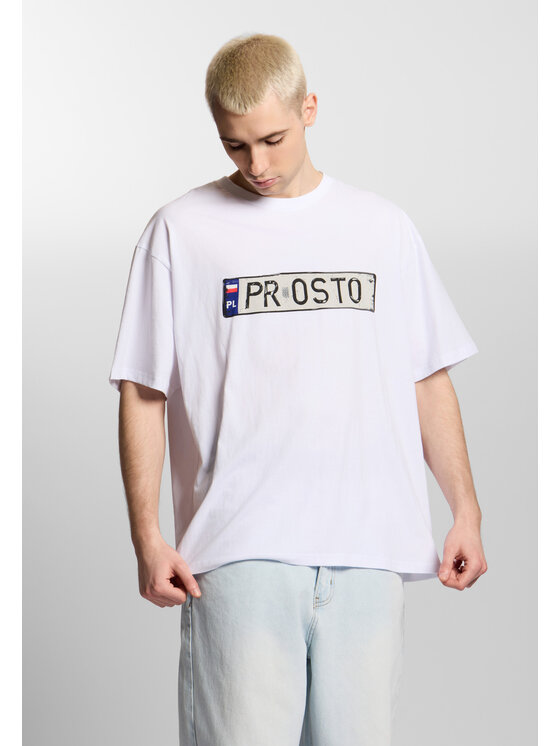 PROSTO. PROSTO. T-Shirt Plates Biały Oversize