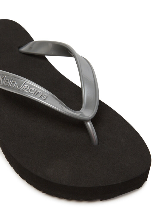 Calvin Klein Jeans Calvin Klein Jeans Čības uz pirksta Beach Sandal Monologo Tpu YW0YW01719 Sudraba