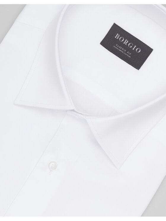 Borgio Borgio Koszula 00607 Biały Classic Fit