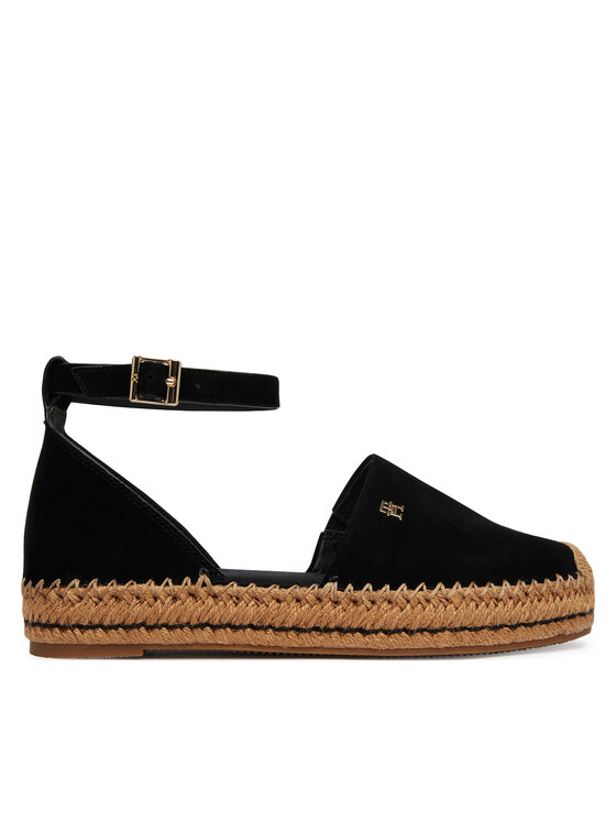 Tommy Hilfiger Tommy Hilfiger Espadrilky Th Platform Espad Suede Strap FW0FW09144 Čierna