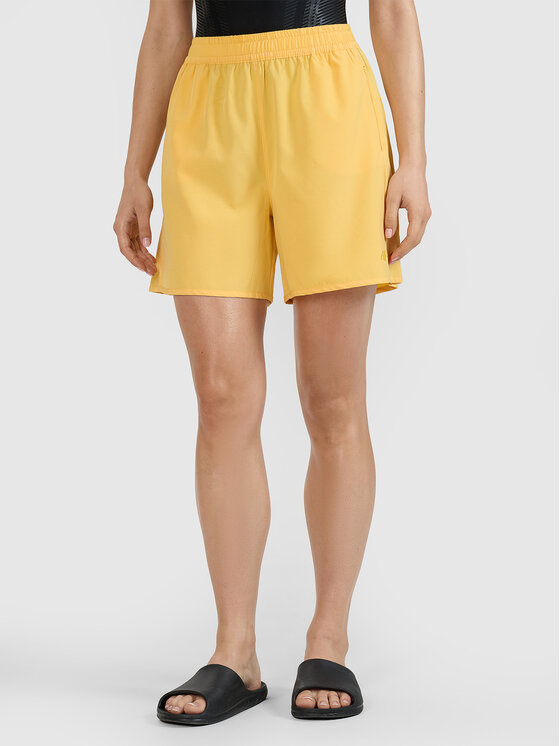 4F 4F Szorty sportowe BEACHWEAR BASIC Żółty Regular Fit