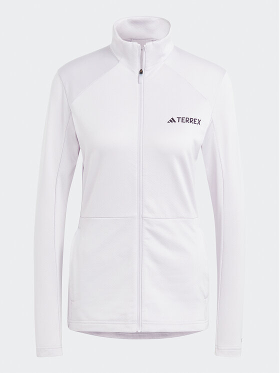 adidas adidas Felpa di pile Terrex Multi Full-Zip Fleece Jacket HN5461 Viola Slim Fit