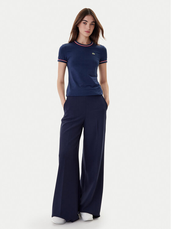 Lacoste Lacoste Тишърт TF5289 Тъмносин Slim Fit