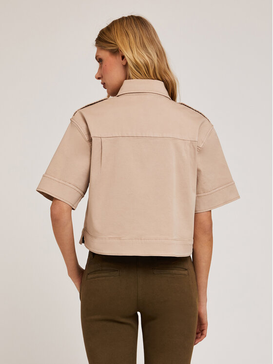 Motivi Motivi Camicia 5002W000472N012 Écru Regular Fit
