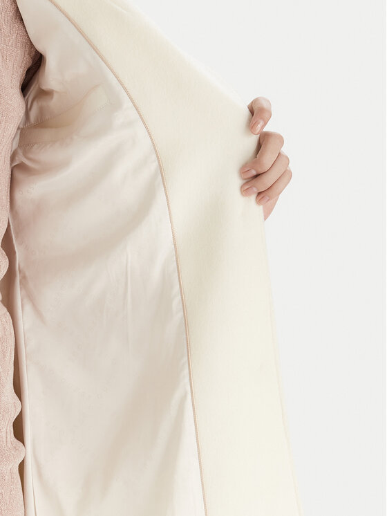 Guess Guess Μάλλινο παλτό W5BL19 W2642 Εκρού Regular Fit