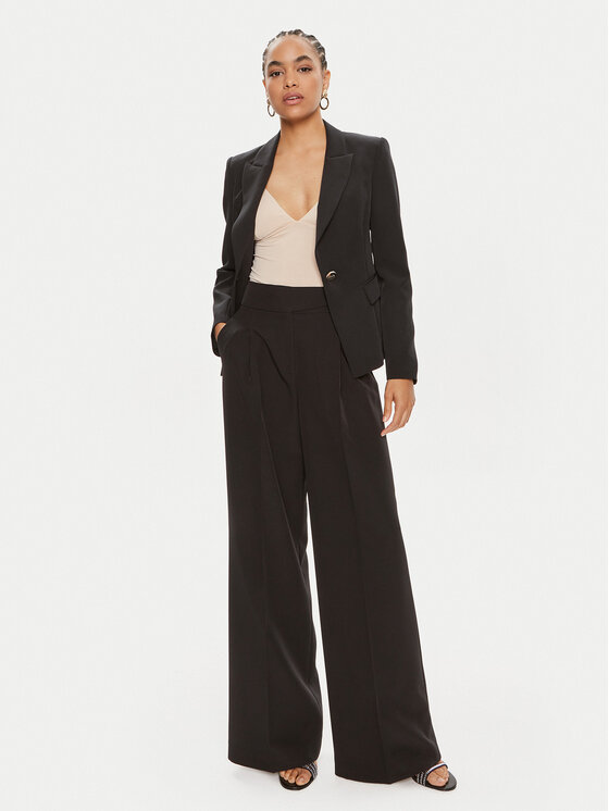 Liu Jo Liu Jo Kalhoty z materiálu CA4200 T2200 Černá Relaxed Fit