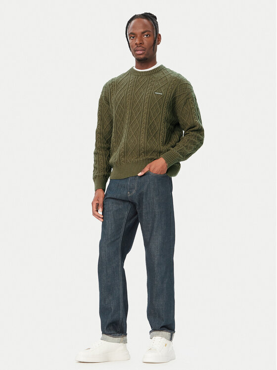 Guess Jeans Guess Jeans Sweter M6BR01 Z1224 Zielony Regular Fit