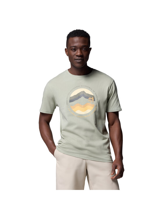 Columbia Columbia T-shirt Columbia Path Lake II Graphic Tee Verde Regular Fit