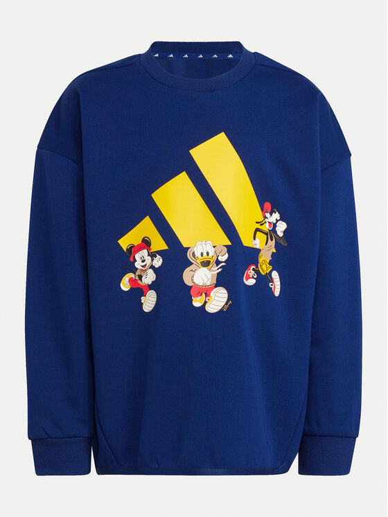 adidas adidas Felpa Disney Mickey Mouse JD4550 Blu scuro Loose Fit