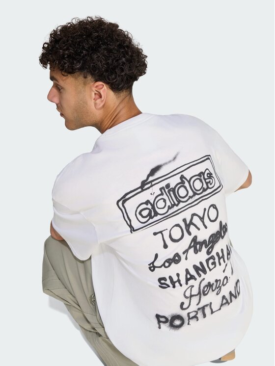 adidas adidas T-Shirt 170679 Biały Loose Fit