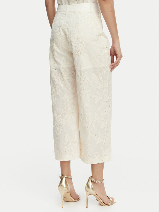 Liu Jo Liu Jo Pantaloni culotte WA6506 T472A Crema Regular Fit
