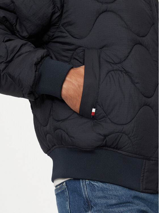 Tommy Hilfiger Tommy Hilfiger Kurtka bomber MW0MW37341 Granatowy Regular Fit