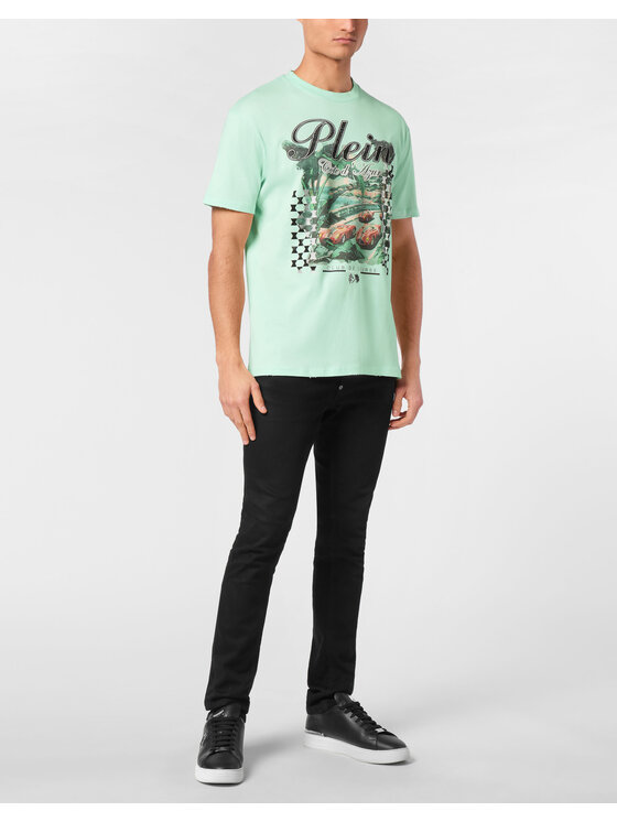 PHILIPP PLEIN PHILIPP PLEIN T-Shirt 24941 Zielony Regular Fit