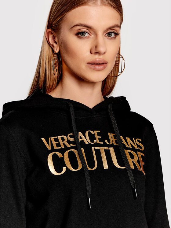 Versace Jeans Couture Versace Jeans Couture Mikina Logo 72HAIT02 Čierna Regular Fit