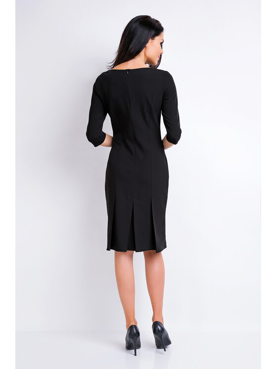 Awama Awama Sukienka codzienna A158 Czarny Basic Fit
