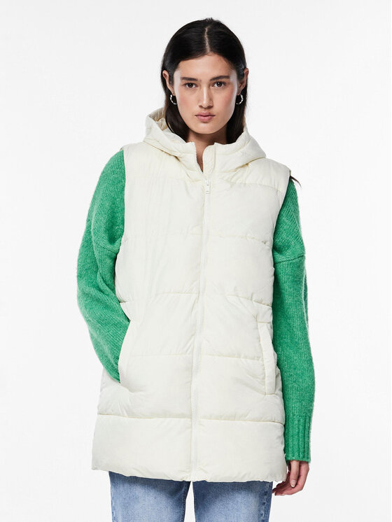 Pieces Pieces Prsluk 17115628 Écru Regular Fit