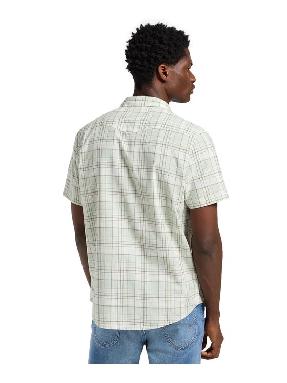 Lee Lee Koszula 112364120 Zielony Regular Fit