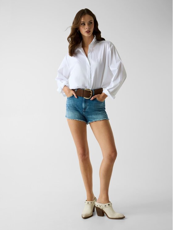 Guess Guess Szorty jeansowe 183548 Niebieski Short Fit