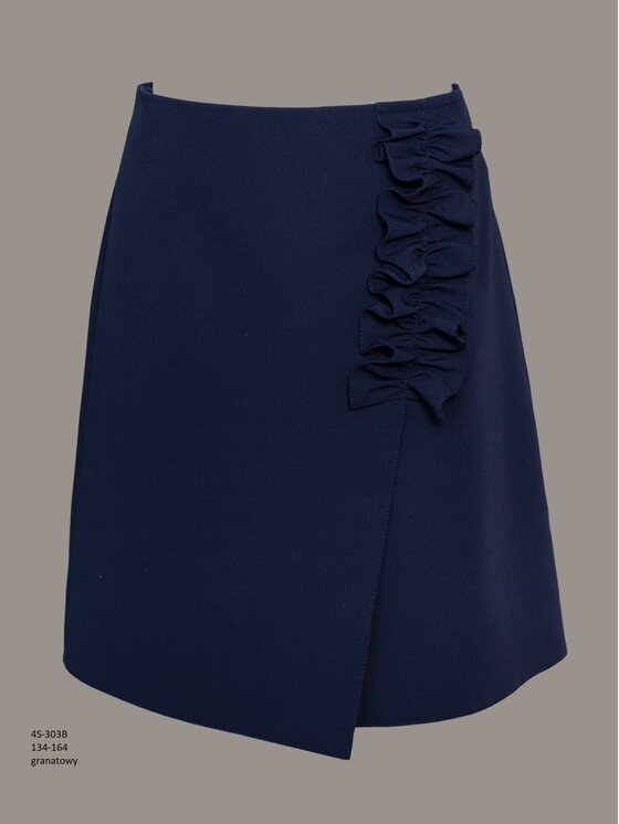 SLY SLY Spódnica 4S-303B Granatowy Comfortable Fit