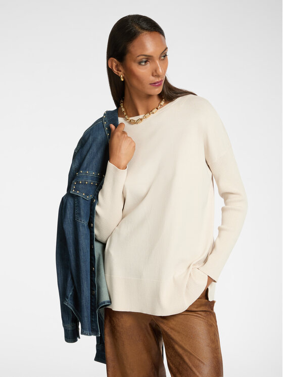 Elena Mirò Elena Mirò Maglione M441Z000569N002 Crema Regular Fit