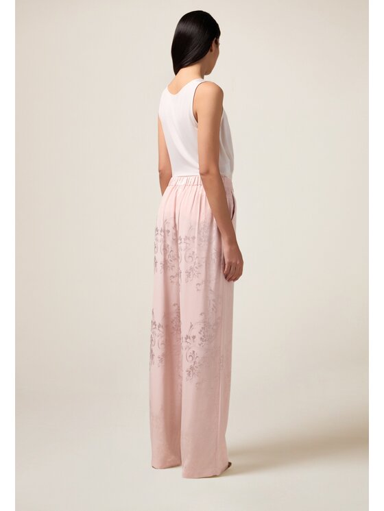 Oltre Oltre Pantaloni di tessuto P258J002312N006 Rosa Baggy Fit