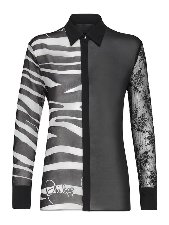 PHILIPP PLEIN PHILIPP PLEIN Koszula 30915 Czarny Fitted Fit