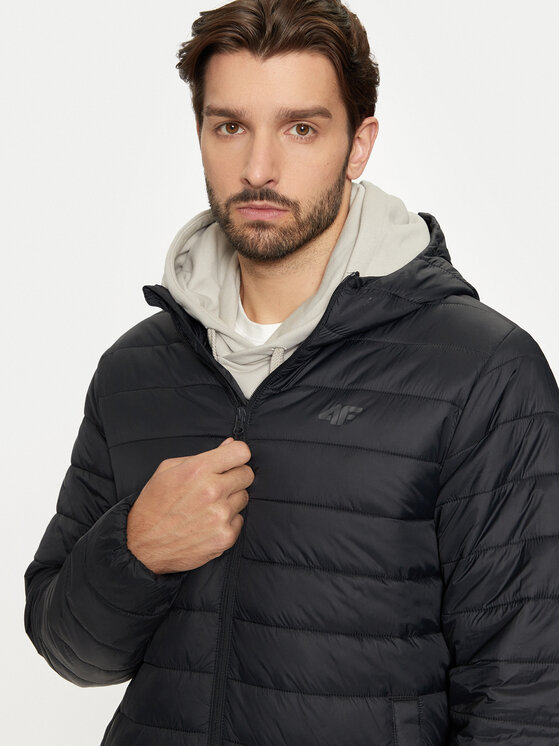 4F 4F Ziemas jaka 4FWAW24TDJAM484 Melns Regular Fit