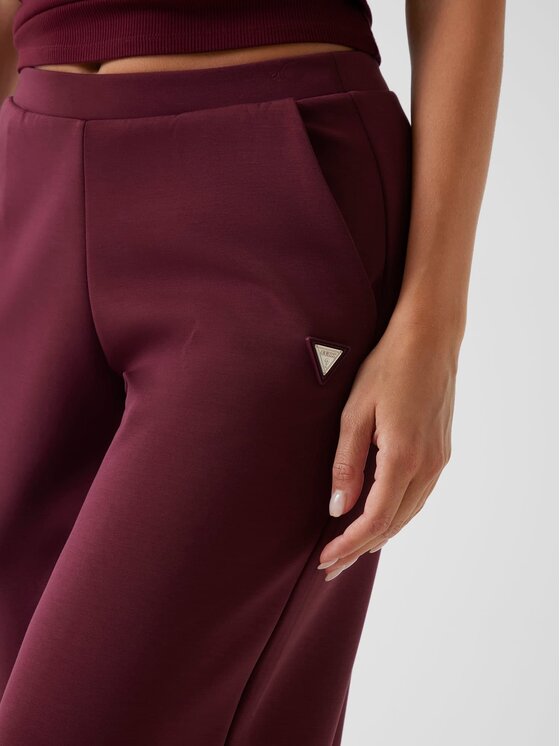 Guess Guess Kalhoty z materiálu 166071 Červená Slim Fit