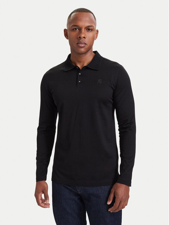 KARL LAGERFELD KARL LAGERFELD Polokošeľa 745000 564200 Čierna Regular Fit