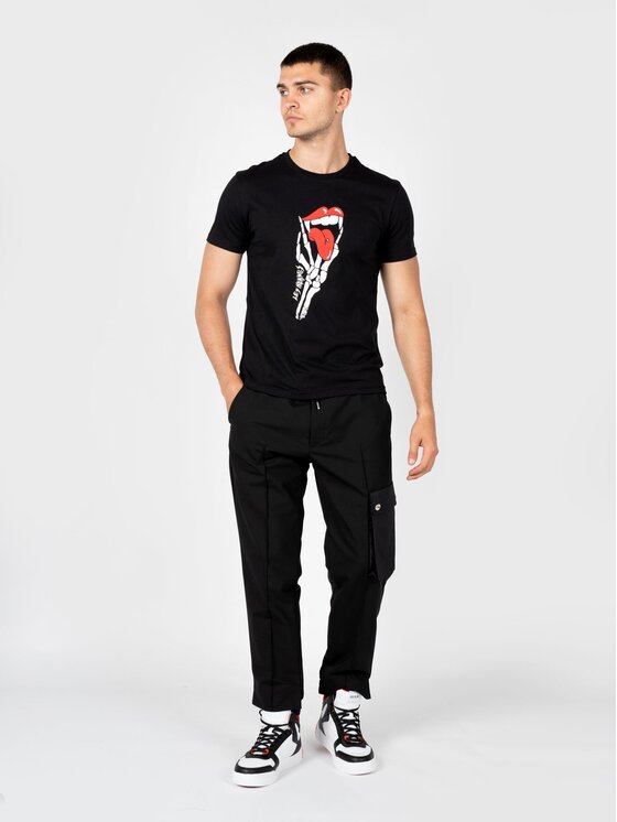 Les Hommes Les Hommes T-Shirt LBT1003700P Μαύρο Regular Fit