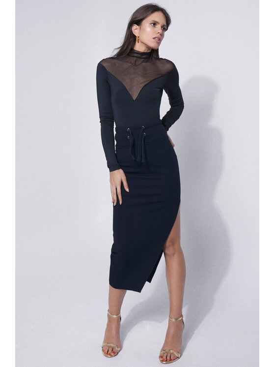 sax35th sax35th Body VENUS Czarny Slim Fit