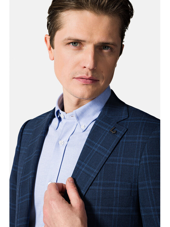 Lancerto Lancerto Garnitur Baltimore GA073123000003 Granatowy Slim Fit