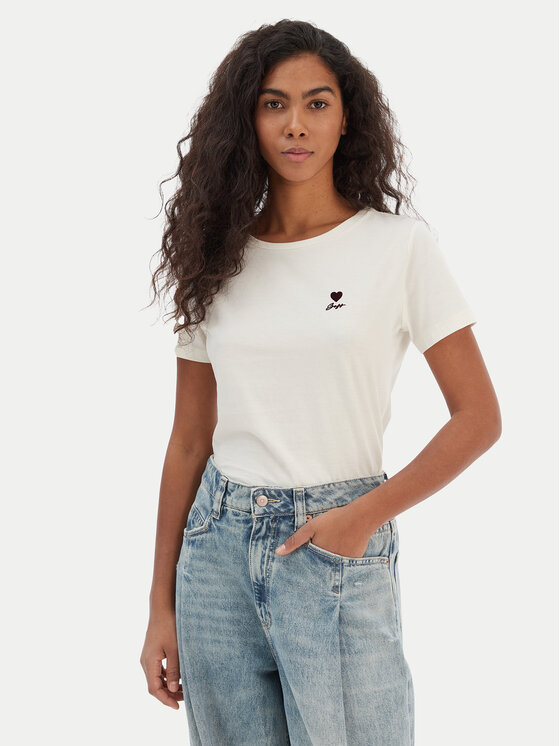 BOSS Tricou Elove 50556994 Bej Regular Fit