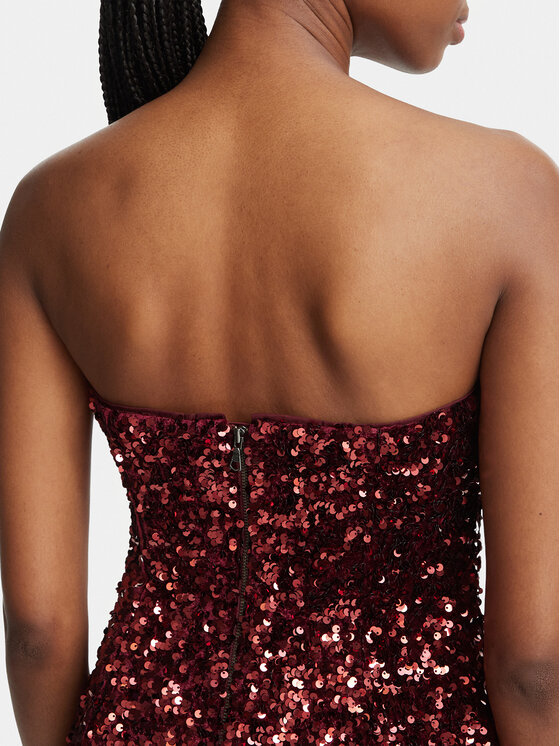 Bardot Bardot Kokteilikleit Helene 60027DB Bordoopunane A-Line Fit