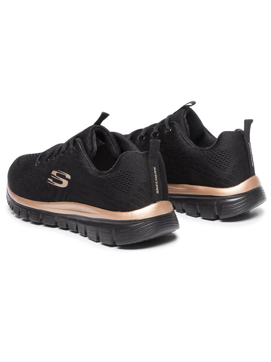 Skechers Skechers Sneakersy Get Connected 12615/BKRG Czarny